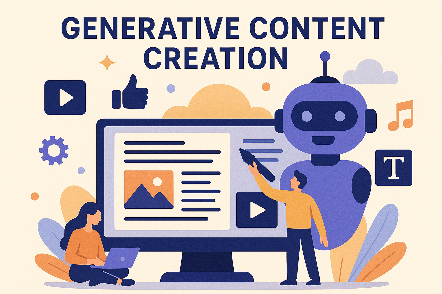 Generative AI tools for content creation in marketing 2025
